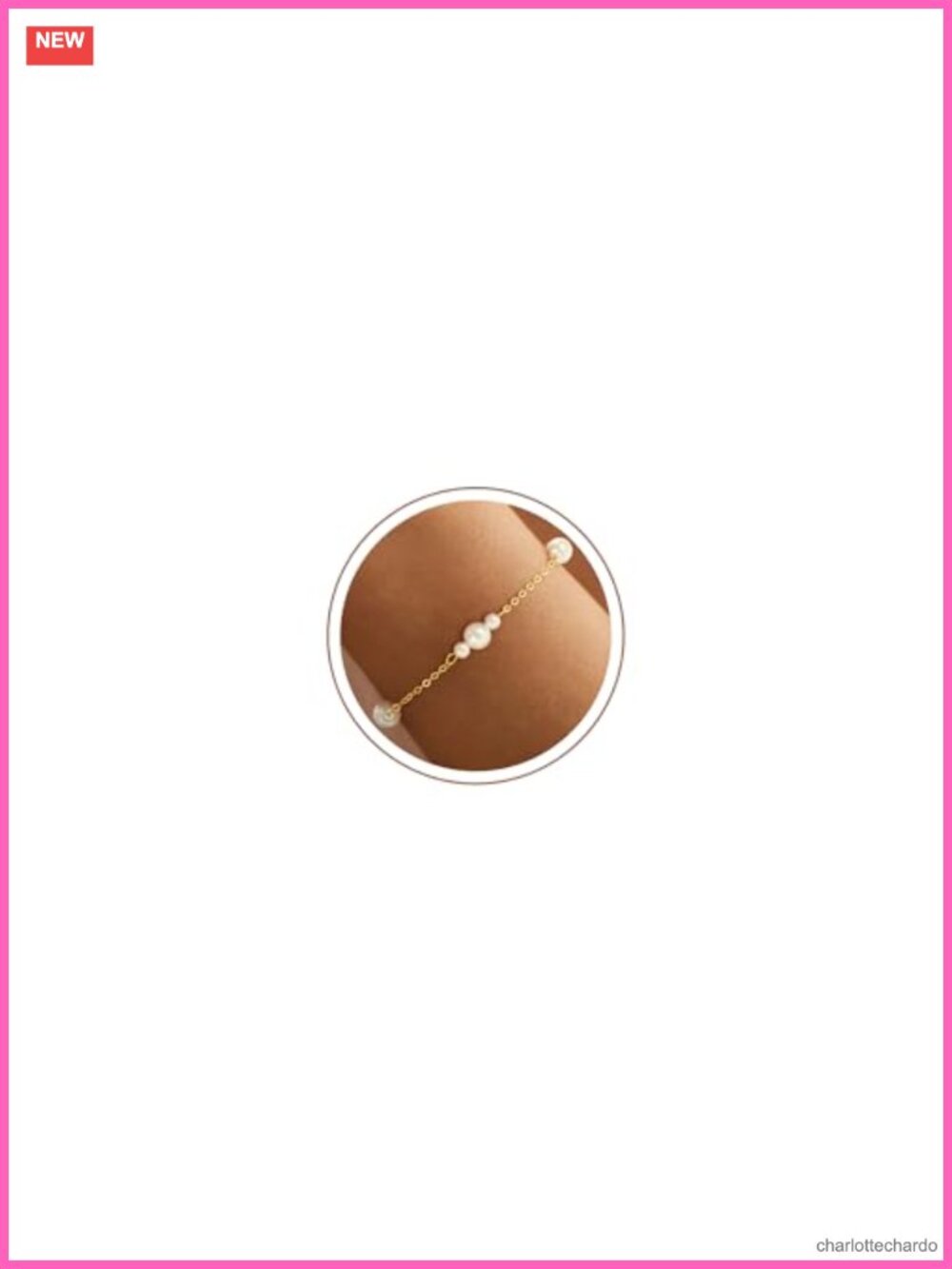 14K Gold Plated Pearl Bracelet Adjustable Chain Women Jewelry Gift